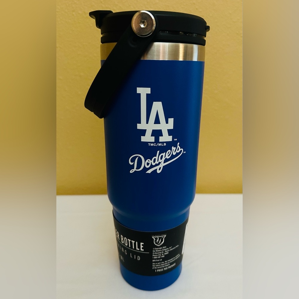 Dodgers Los Angeles MLB 35oz Thermal Insulated Dual Water Bottle w/Handle Blue